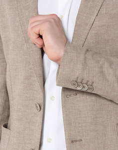 THE BOSTONIANS САКО COTTON LINEN REGULAR FIT