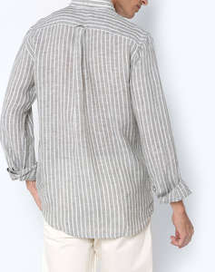 THE BOSTONIANS РИЗА ACORN ЛЕН REGULAR FIT Stripe LINEN Button-down Regular Fit