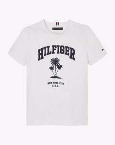 TOMMY HILFIGER HILFIGER PALM PRINT TEE SS