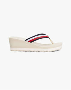 TOMMY HILFIGER TH CORPORATE WEDGE BEACH SANDAL