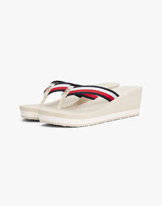 TOMMY HILFIGER TH CORPORATE WEDGE BEACH SANDAL