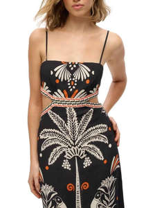 SUPERDRY D2 STUD STATEMENT CUT-OUT MAXI DRESS WOMENS DRESS