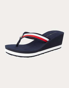 TOMMY HILFIGER TH CORPORATE WEDGE BEACH SANDAL