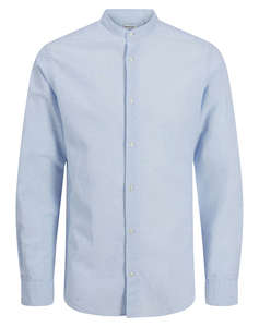 JACK&JONES JJEBREEZE LINEN BLEND BAND SHIRT LS SN