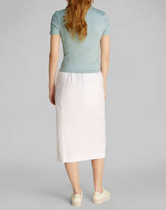 CALVIN KLEIN JEANS WOVEN LABEL RIB FITTED TEE