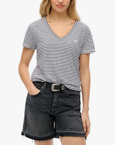SUPERDRY D1 STUD STUDIOS SLUB EMB VEE TEE ДАМСКА ТЕНИСКА