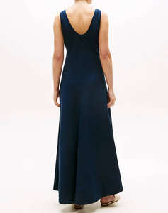 TOMMY HILFIGER TEXTURED LINEN TANK MAXI DRESS