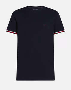 TOMMY HILFIGER GLOBAL STRIPE CUFF TEE