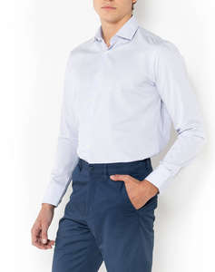 THE BOSTONIANS РИЗА CHESTER ПОПЛИН CUSTOM FIT MiniCheck POPLIN Semi-rex Custom Fit