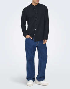 ONLY&SONS ONSCAIDEN LIFE LS SOLID LINEN MAO NOOS