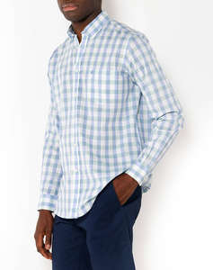 THE BOSTONIANS РИЗА MAVERICK REGULAR FIT MedCheck SLUB Button-down Regular fit