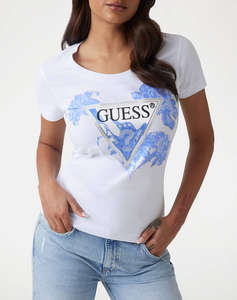 GUESS SS CN FLOWER TRIANGLE TEE ДАМСКИ ТОП