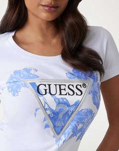 GUESS SS CN FLOWER TRIANGLE TEE ДАМСКИ ТОП