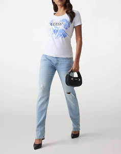 GUESS SS CN FLOWER TRIANGLE TEE ДАМСКИ ТОП