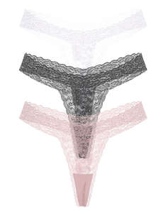 GUESS 3PACK BASIC LACE THONG WOMENS UNDERWEAR