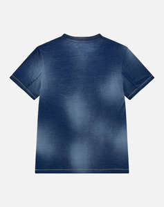 GUESS INDIGO JERSEY SS T-S - INDIGO JERSEY ACID WASH 160GSM ТЕНИСКА B