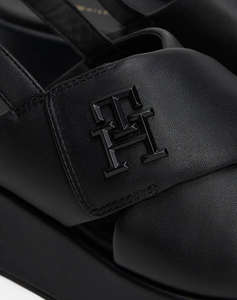 TOMMY HILFIGER TH LOGO HW PADDED LEATHER SANDAL