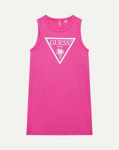GUESS JERSEY SL DRESS_MINI - MID ORGANIC COLOURED JERSEY РОКЛЯ G