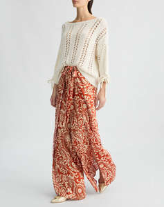 LIU JO WHITE_WA5C48__PANT.TS NAV LUNGO ДАМСКИ ПАНТАЛОН
