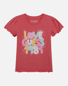 GUESS SS T-SHIRT - MID ORGANIC CO STR JERSEY 160 ТЕНИСКА G