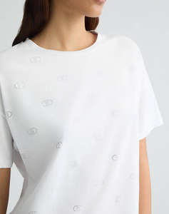 LIU JO WHITE_WA5J21__ECS T-SHIRT MODA M/C ДАМСКА ТЕНИСКА