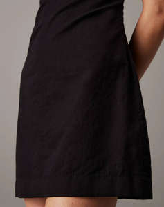 CALVIN KLEIN SOFT LINEN A-LINE DRESS
