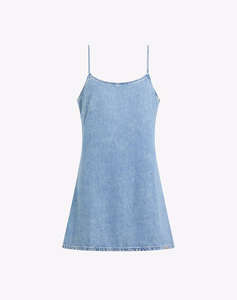CALVIN KLEIN JEANS ICONIC DENIM MINI DRESS