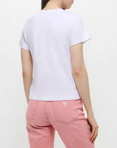 GUESS KAMELIE CN T-SHIRT - MID ORGANIC STRETCH JERSEY 180 ТЕНИСКА W