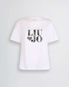 LIU JO WHITE_WA5J21__ECS T-SHIRT MODA M/C ДАМСКА ТЕНИСКА