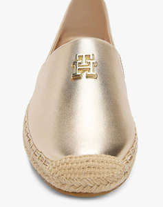 TOMMY HILFIGER TH LOGO METALLIC LEATHER ESPAD