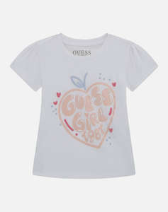 GUESS HIGH LOW SS T-SHIRT - MID ORGANIC CO STR JERSEY 160 ТЕНИСКА G