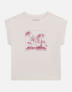 GUESS MIDI SS T-SHIRT - MID ORGANIC CO STR JERSEY 160 ТЕНИСКА G