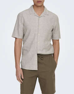 ONLY&SONS ONSCAIDEN LIFE SS SOLID RESORT LINENNOOS