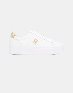 TOMMY HILFIGER PLATFORM COURT SNEAKER METALLICS