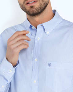 THE BOSTONIANS РИЗА ACORN POPLIN REGULAR FIT Stripe POPLIN Button-down Regular Fit