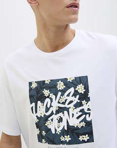 JACK&JONES JJHAWAII SHAPE TEE SS CREW NECK LN