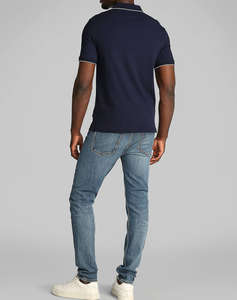 CALVIN KLEIN STRETCH PIQUE TIPPING POLO