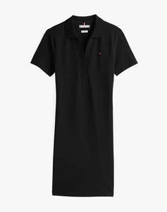 TOMMY HILFIGER SLIM OPEN NK POLO DRESS SS