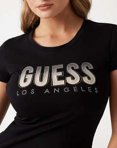 GUESS CN SS GLITTER DEGRADE LOGO TEE ДАМСКА ТЕНИСКА