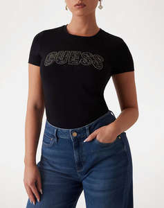 GUESS CN SS LOGO LACE TEE ДАМСКА ТЕНИСКА