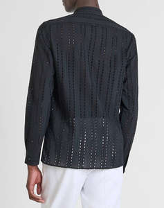 ANTONY MORATO MMSL00668FA440063 MIN OF 6 SHIRT MADRID REGULAR STRAIGTH FIT IN EMBROIDERED POPELINE COTTON FABRIC WITH LOGOED METAL BADGE РИЗА ЗА МЪЖЕ