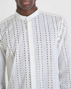 ANTONY MORATO MMSL00668FA440063 MIN OF 6 SHIRT MADRID REGULAR STRAIGTH FIT IN EMBROIDERED POPELINE COTTON FABRIC WITH LOGOED METAL BADGE РИЗА ЗА МЪЖЕ
