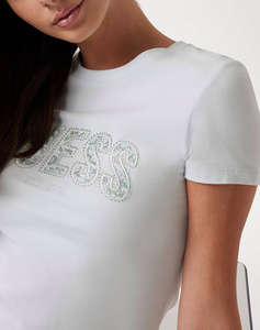 GUESS CN SS LOGO LACE TEE ДАМСКА ТЕНИСКА
