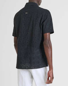 ANTONY MORATO MMSS00189FA440059 MIN OF 6 SHIRT HONOLULU RELAXED STRAIGHT FIT IN EMBROIDERED POPELINE COTTON FABRIC WITH LOGOED METAL BADGE РИЗА ЗА МЪЖЕ
