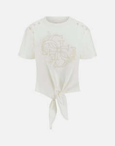 GUESS CN SS EYELET TONE ON TONE TEE ДАМСКА ТЕНИСКА