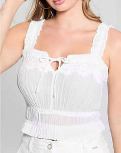 GUESS SL REYA GAUZE TOP ДАМСКА ТЕНИСКА