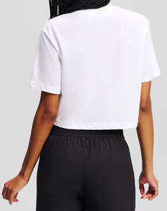 KARL LAGERFELD KLJ REG CROPPED MONOGRAM TEE