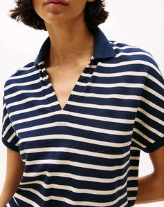 TOMMY HILFIGER LYOCELL OPEN-NK RELAXED POLO SS