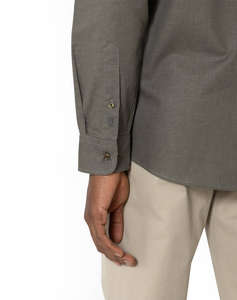 THE BOSTONIANS РИЗА ΒΑΜΒΑΚΙ ΛΙΝΟ CUSTOM FIT Plain COTTONLINEN Mao CustomFit