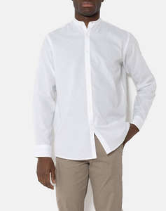 THE BOSTONIANS РИЗА ΒΑΜΒΑΚΙ ΛΙΝΟ CUSTOM FIT Plain COTTONLINEN Mao CustomFit